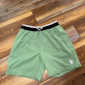 Chubbies Light Green Swim Shorts with White Waistband